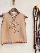 Load image into Gallery viewer, The Embroidered Roping Cowboy Sweater Vest
