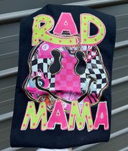 Load image into Gallery viewer, RAD MOM neon face tee or sweatshirt
