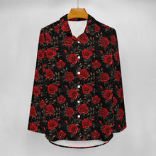 Load image into Gallery viewer, Colores De Mexico Romantic Red Roses Button Up Blouse
