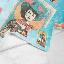 Load image into Gallery viewer, Baha Ranch Cowgirl Queen Blanket Ultra-Soft Micro Fleece Blanket 40" x  50" Made in America
