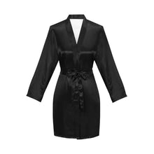 Load image into Gallery viewer, Be My Valentine Women's Long Sleeve Belted Satin Feel Dressing Lounge Robe
