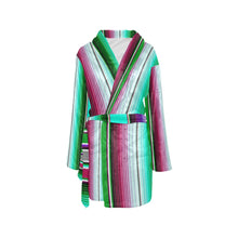 Load image into Gallery viewer, Turquoise Serape Women&#39;s Western Bath Robe
