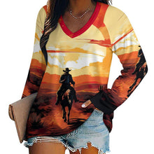Load image into Gallery viewer, Baha Ranch Western Print Long Sleeve Top
