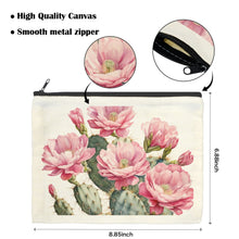 Load image into Gallery viewer, Cactus Flower Cosmetic Bag Pack of 5 Made in America
