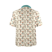 Load image into Gallery viewer, Baha Ranch Colored Skulls Men's Polo Style Shirt
