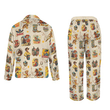Load image into Gallery viewer, Vintage Cowgirl Collage Western Rodeo Pajamas
