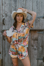 Load image into Gallery viewer, Baha Ranch Retro Pop Western Satin Pajama Set
