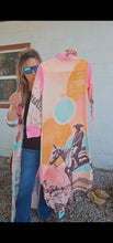Load image into Gallery viewer, Baha Ranch Retro Pop Western Desert Cowboy Button Up Shirt Dress Duster
