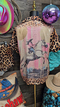 Load image into Gallery viewer, Baha Ranch Retro Pop Western Leopard Cowgirl Satin Pajamas
