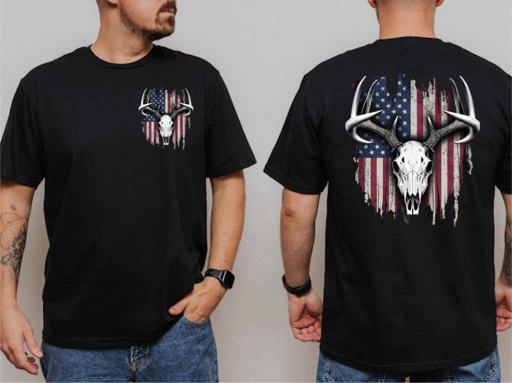 American Flag Front & Back Design