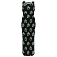 Load image into Gallery viewer, Turquoise Naja Sleeveless Bodycon Side Slit Maxi Dress
