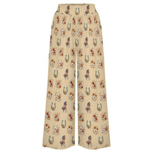 Load image into Gallery viewer, Baha Ranch Country Girl Floral Horse High Waisted Wide Leg Pants
