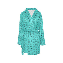 Load image into Gallery viewer, Turquoise Cattle Brands Women&#39;s Western Bath Robe
