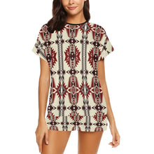 Load image into Gallery viewer, Southwestern Aztec Pajama Top Short Set
