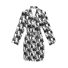 Load image into Gallery viewer, Cowboy Women&#39;s Long Sleeve Belted Satin Feel Dressing Lounge Robe
