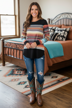 Load image into Gallery viewer, Los Alamos Serape Print Long Sleeve Top Made in America
