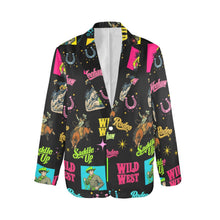 Load image into Gallery viewer, Baha Ranch The Last Roundup Western Blazer in Black
