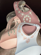 Load image into Gallery viewer, The Pink Conch Silicone Bib in Baby Blue
