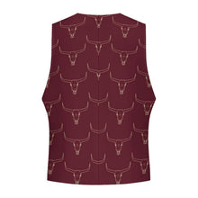 Load image into Gallery viewer, Baha Ranch Burgandy Longhorn Men's Western Vest
