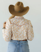 Load image into Gallery viewer, The Equestrian Bit Pearl Snap Top
