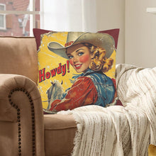 Load image into Gallery viewer, Baha Ranch Howdy Velvety Soft Pillow Case Made in America
