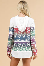 Load image into Gallery viewer, Chama Valley Aztec Print Waffle Knit Lightweight Hoodie Made in America
