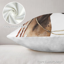 Load image into Gallery viewer, Baha Ranch Fancy Horse on White Velvety Soft Pillow Case Made in America
