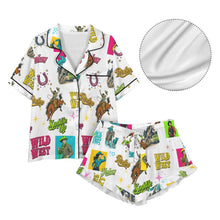 Load image into Gallery viewer, Baha Ranch The Last Roundup Western Rodeo Satin Pajama Set

