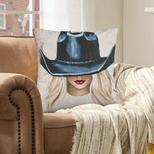 Load image into Gallery viewer, Baha Ranch Cowgirl Blonde Velvety Soft Throw Pillow Case Made in America
