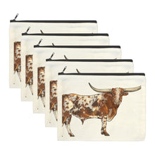 Load image into Gallery viewer, Longhorn Cosmetic Bag Pack of 5 Made in America
