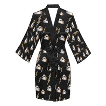 Load image into Gallery viewer, Cowgirl Hat Lightning Bolt Women&#39;s Lounge Kimono Robe
