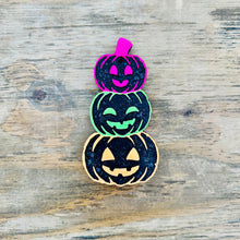 Load image into Gallery viewer, Halloween Triple Stack Jack-o-Lantern Car Freshie
