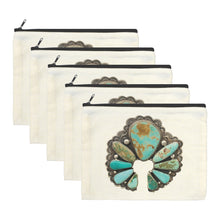 Load image into Gallery viewer, Baha Ranch Turquoise Naja Cosmetic Bag Pack of 5 Made in America
