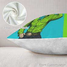 Load image into Gallery viewer, Baha Ranch The Last Roundup Barrel Racer Collage Velvety Soft Pillow Cover Made in America
