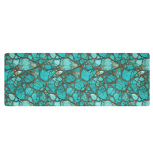 Load image into Gallery viewer, Turquoise Long Kitchen Mat 48"x17" Made in America
