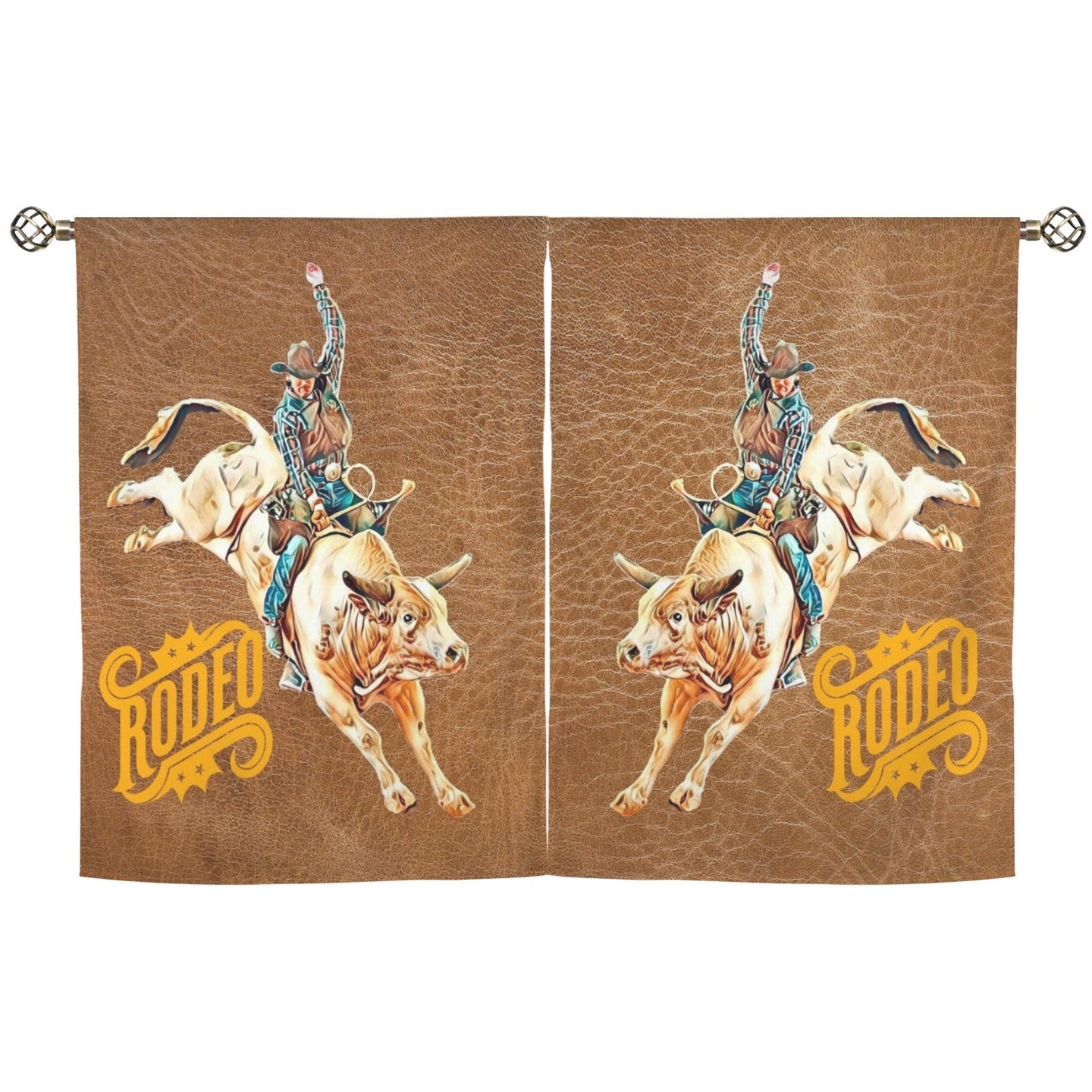 Rodeo Bullrider Window Curtains 28