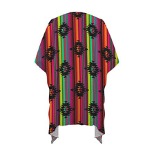 Load image into Gallery viewer, Neon Aztec Duster Kimono Coverup Women's Long Cover Up
