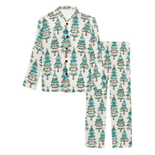 Load image into Gallery viewer, Turquoise Christmas Trees Men's Western Pajamas
