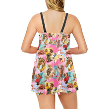 Load image into Gallery viewer, Vintage Cowgirl Swim Dress &amp; Shorts Set
