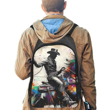 Load image into Gallery viewer, Watercolor Cowboy Backpack
