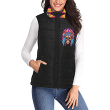 Load image into Gallery viewer, Indian Skull Women&#39;s Puffy Vest
