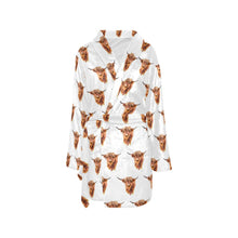 Load image into Gallery viewer, Highland Cow Women's Western Bath Robe
