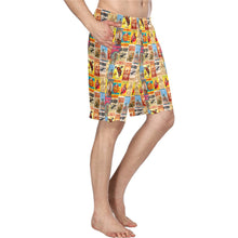 Load image into Gallery viewer, Vintage Rodeo Poster Mens Western Swim Trunks Shorts
