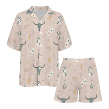 Load image into Gallery viewer, Baha Ranch Bulls &amp; Boots Women's Pajama Set Made in America
