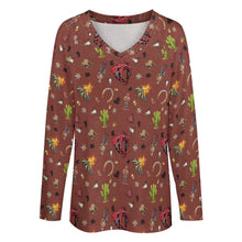 Load image into Gallery viewer, Baha Ranch Western Print Long Sleeve Top
