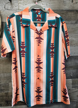 Load image into Gallery viewer, Cocoa Aztec Men&#39;s Western Camp Shirt
