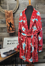 Load image into Gallery viewer, Burgundy Aztec Women's Western Bath Robe
