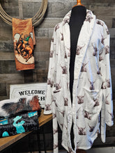 Load image into Gallery viewer, Silly Highland Cow Women&#39;s Western Bath Robe
