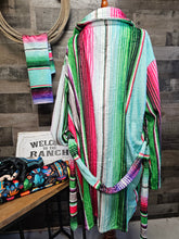 Load image into Gallery viewer, Turquoise Serape Women&#39;s Western Bath Robe
