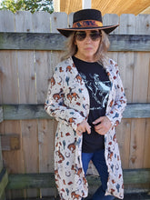 Load image into Gallery viewer, Rodeo Cowboy Print Lightweight Cardigan
